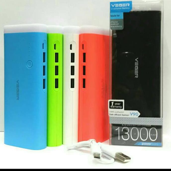 POWERBANK VEGER V90 13000MAH / 13.000 MAH brijaya Store