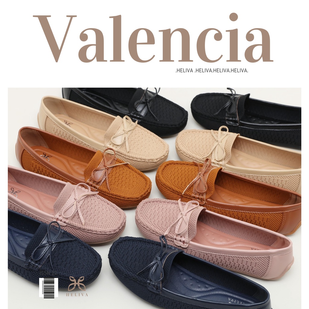 HELIVA VALENCIA Sepatu Flat Loafer Ribbon Flyknit Series Bahan Rajut Knitted H333 Original Brand