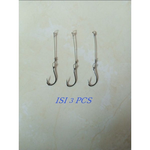 RANGKAIAN 1 MATA KAIL PANCING IKAN BAWAL ISI 3 PCS NEKLINE 3 CM