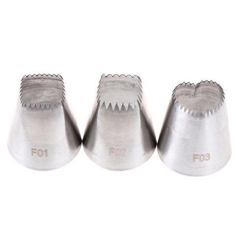 Square Rectangle Heart Icing Piping Nozzles (3pcs)