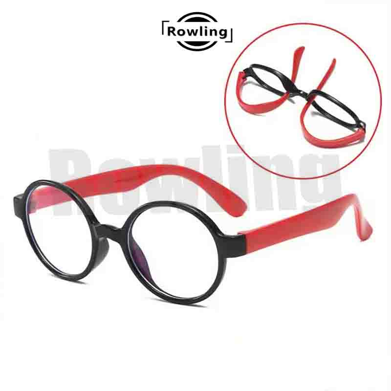 rowling(ka-125)Kacamata Anak NewTrend Silikon/Fashion Anak Unisex Terbaru anti radiasi  Blue Light Bulat High Quality Import