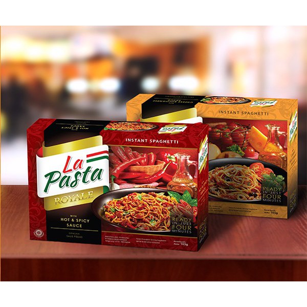 La Pasta Royale Rasa Spicy Barbeque dan Cheese Bolognese Spagheti Instant Fonte