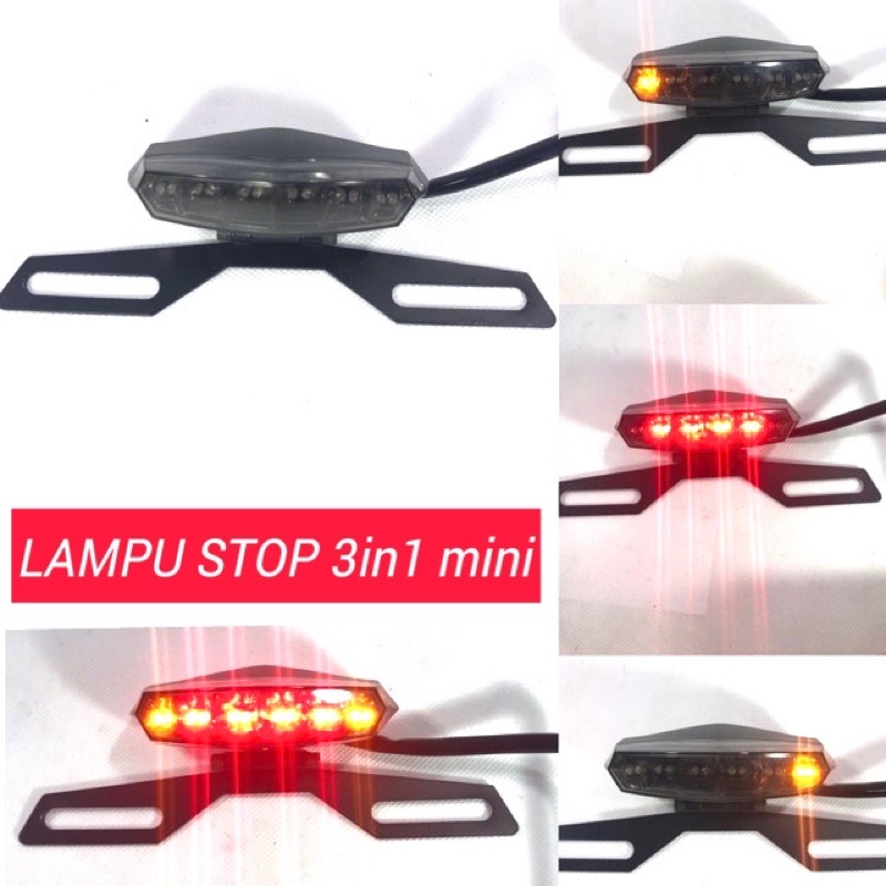 Promo Lampu stop 3 in 1 mini lampu belakang universal stop plus sen stoplamp