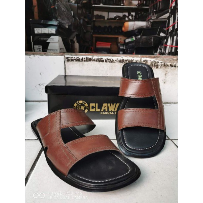 Sandal Kulit Pria Claway 02 Big Size 44-46 ( Prokduksi Sendiri )