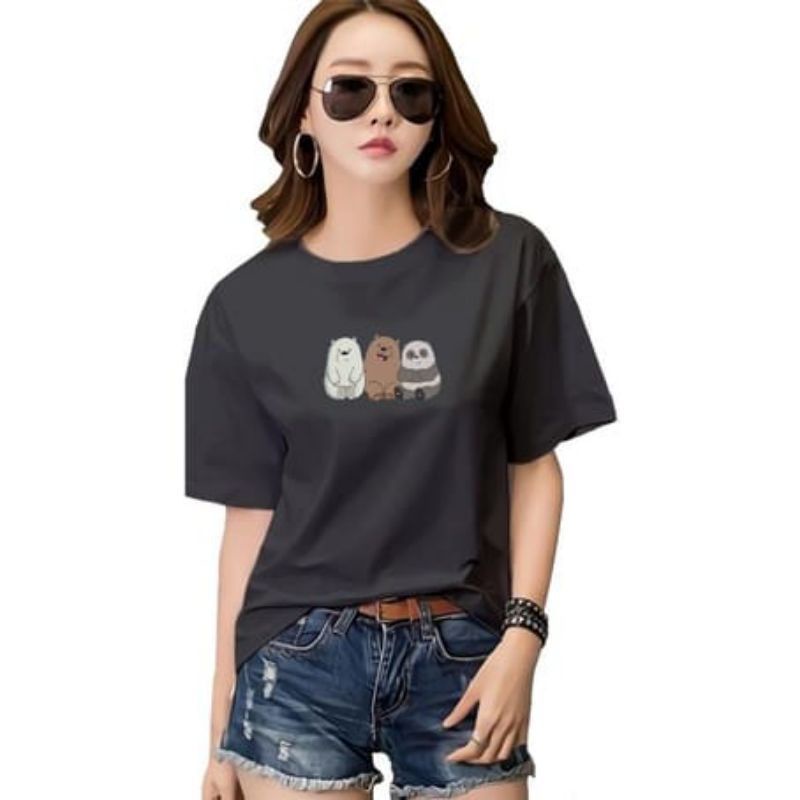 XOS - KAOS DISTRO 3BEARS UNISEX COTTON COMBED 24S / KAOS POLOS TERBARU / KAOS LENGAN PENDEK KEKINIAN / KAOS TRANDING / KAOS MURAH / FLASHSALE / SHOPEEFEED / FASHION UNISEX / RACUN SHOPEE / BAJU PROMO TERBARU