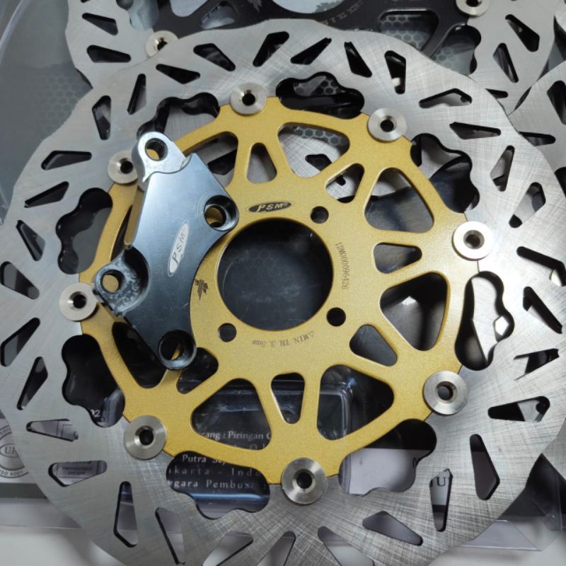 piringan cakram PSM RX-King ukuran 300mm model moto 1 racing-Gold datar 300mm