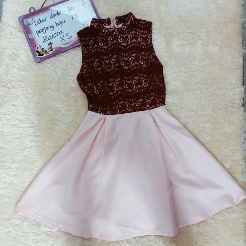 Dress pesta party dress wanita dress kerah shanghai cheongsam qibao Zalora XS