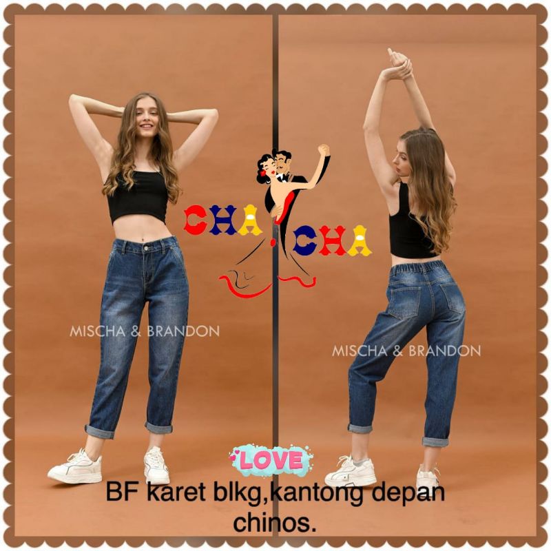 CELANA BOYFRIEND JEANS / MISCHA & BRANDON / CELANA JEANS / CELANA WANITA