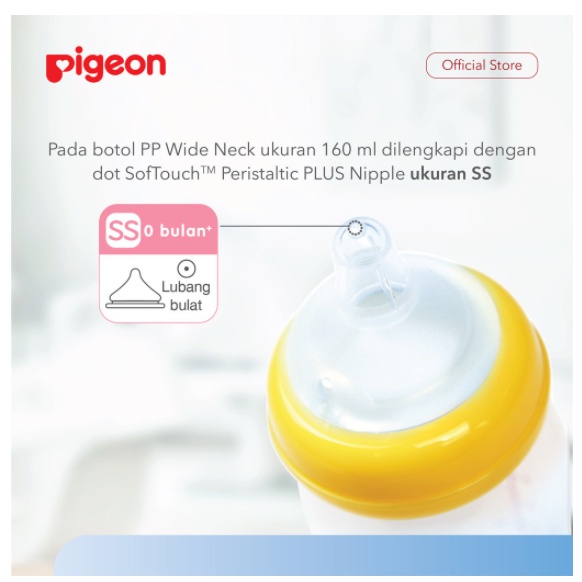 PIGEON Botol Susu Bayi  PP Wide Neck 160Ml