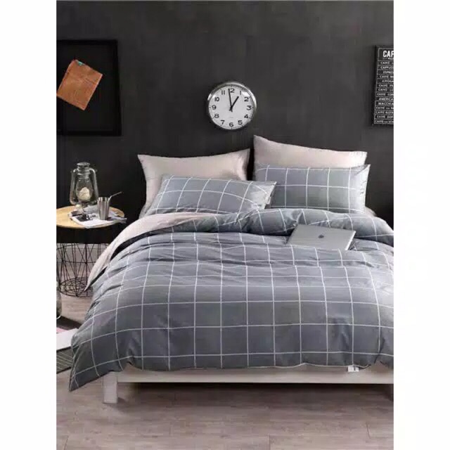 sprei katun motif kotak kotak / sprei motif marco / sprei katun mikrotex /sprei homemade kotak kotak