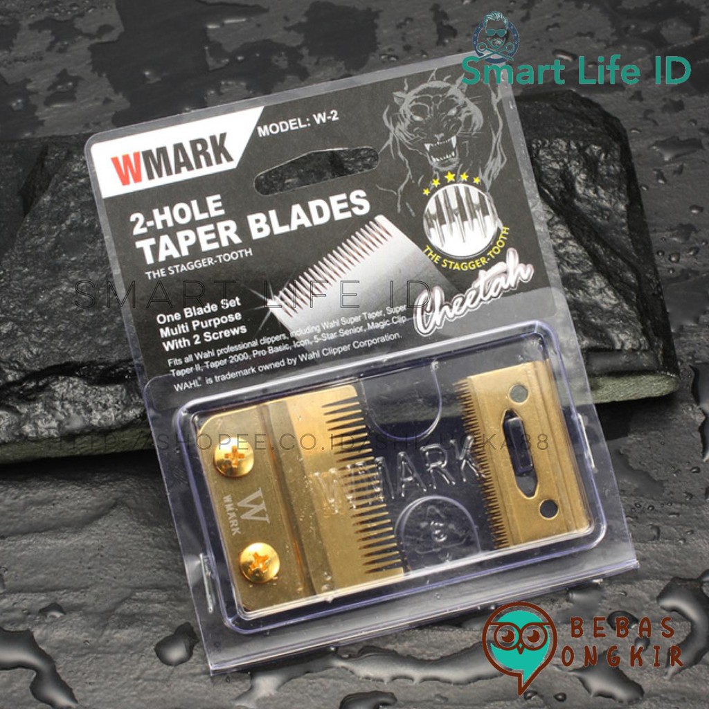 Mata Pisau Cukur Cadangan WAHL Super Taper Magic Clip Blade Set Kualitas Warna Gold Cukuran WMARK