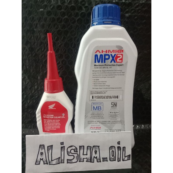 (COD) PROMO PAKET SPESIAL OLI AHM Matic MPX2 800ml Set Gear 120ml for Honda matic