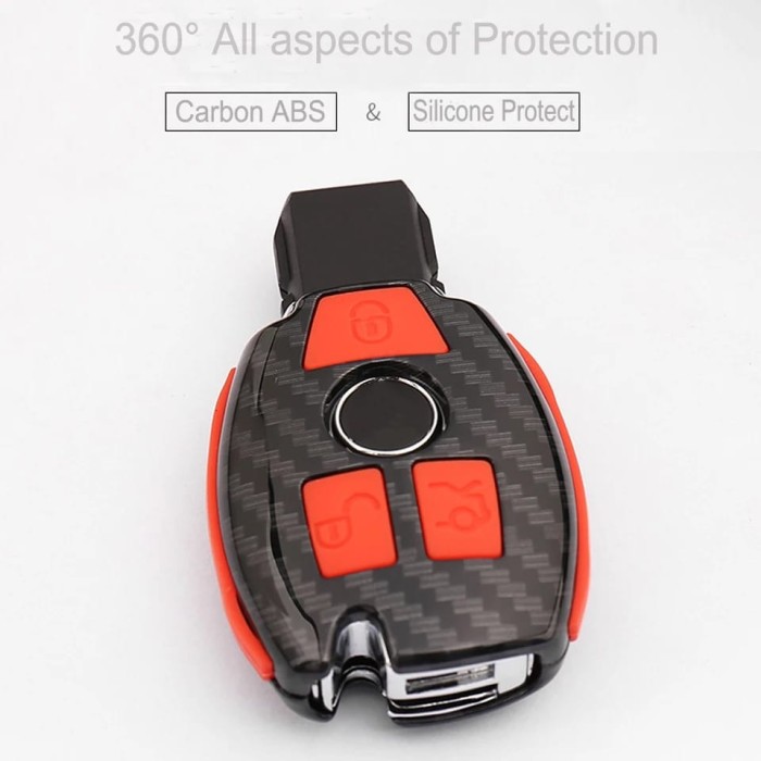 Cover Carbon Casing Smart Key Kunci Merce Mercedes Benz A B C D E S Class