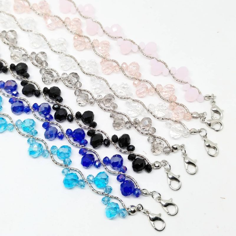 KONEKTOR MASKER CRYSTAL PAKU ULIR SILVER