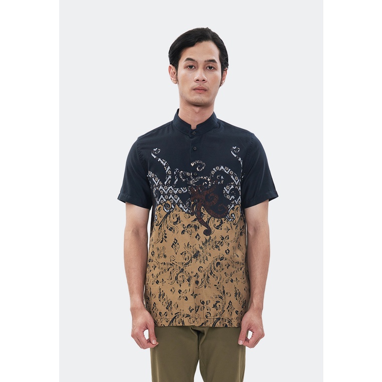 MANZONE Kemeja batik lengan pendek pria KARANDRA