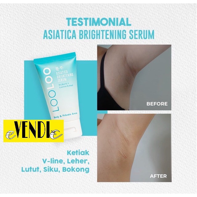 Krim pemutih ketiak LOOLOO Official Asiatica Brightening Serum  - underarm [LOOLOO SERUM]