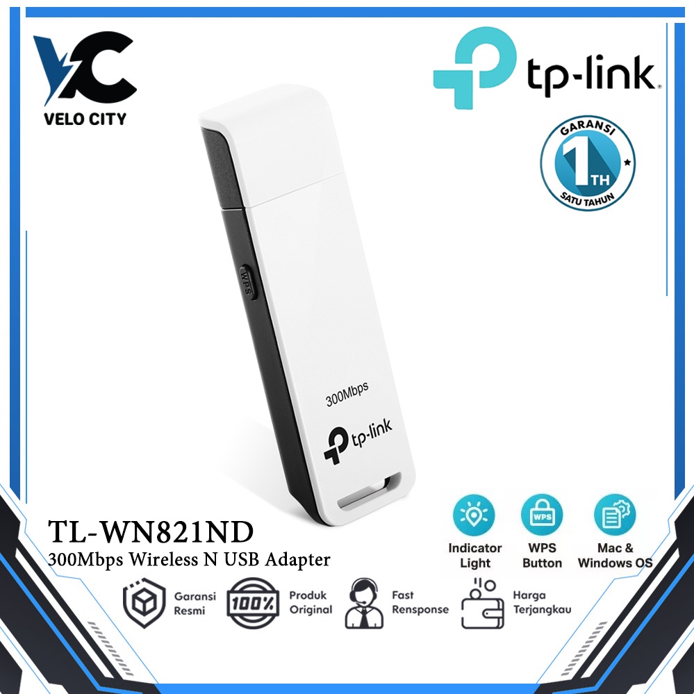 TP-Link Wireless USB Wifi TPlink TL-WN821N - 300Mbps USB Wifi Receiver