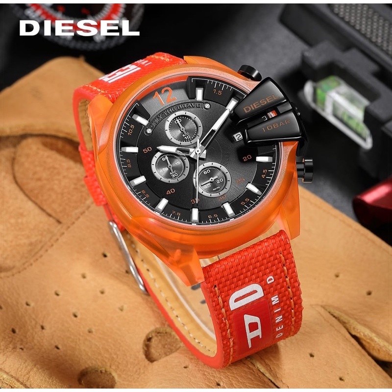 JAM TANGAN DIESEL CHRONO TALI KULIT