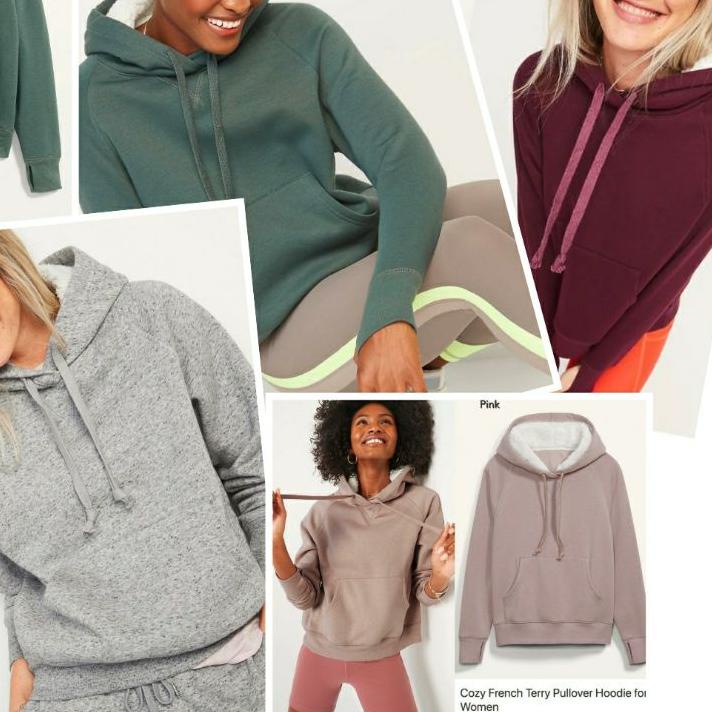 ☻ JACKET JAKET OLD NAVY HOODIE OLD NAVY FRENCH TERRY ORIGINAL WANITA ZIPPER OVERSIZE CROP HOODIE ✧