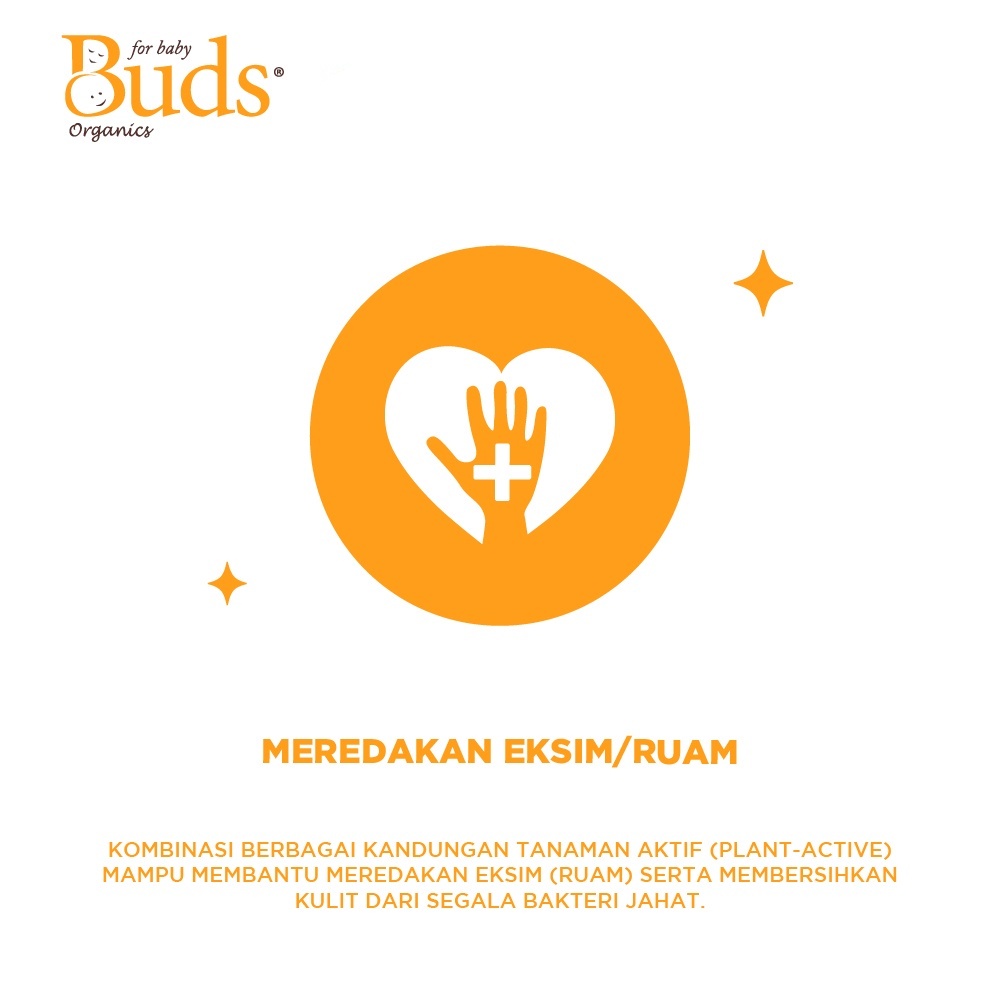 BUDS SOOTHING ORGANIC ECZEMA MINI PACK PAKET PERAWATAN LOTION IRITASI LUKA BAYI