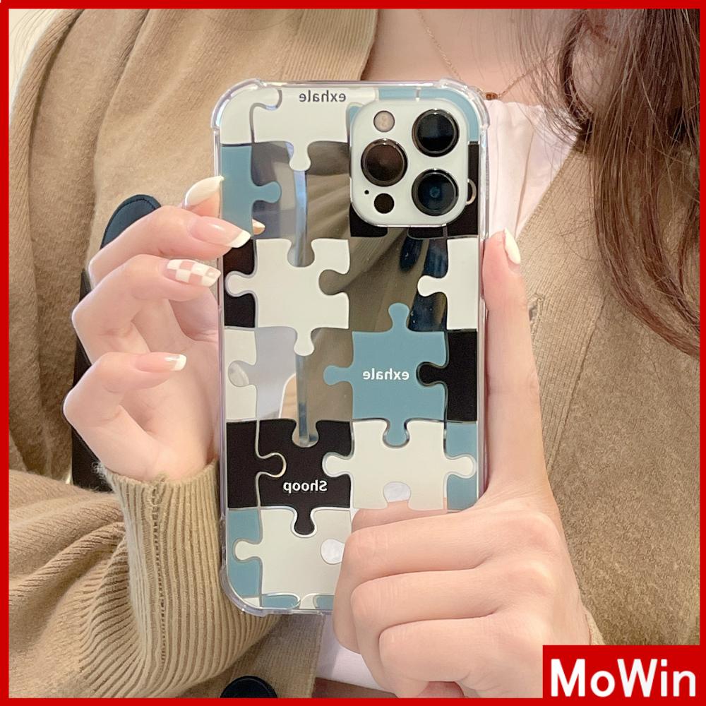 iPhone Case Acrylic HD Mirror Airbag Shockproof Protection Camera Cute Puzzle Compatible For iPhone 11 iPhone 13 Pro Max iPhone 12 Pro Max iPhone 7 Plus iPhone xr xs max