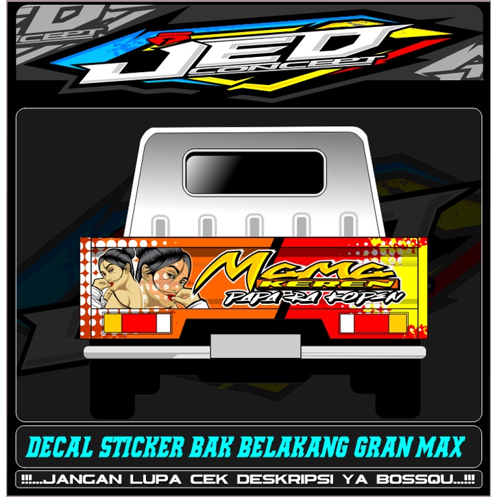 DECAL STICKER BAK BELAKANG GRAN MAX