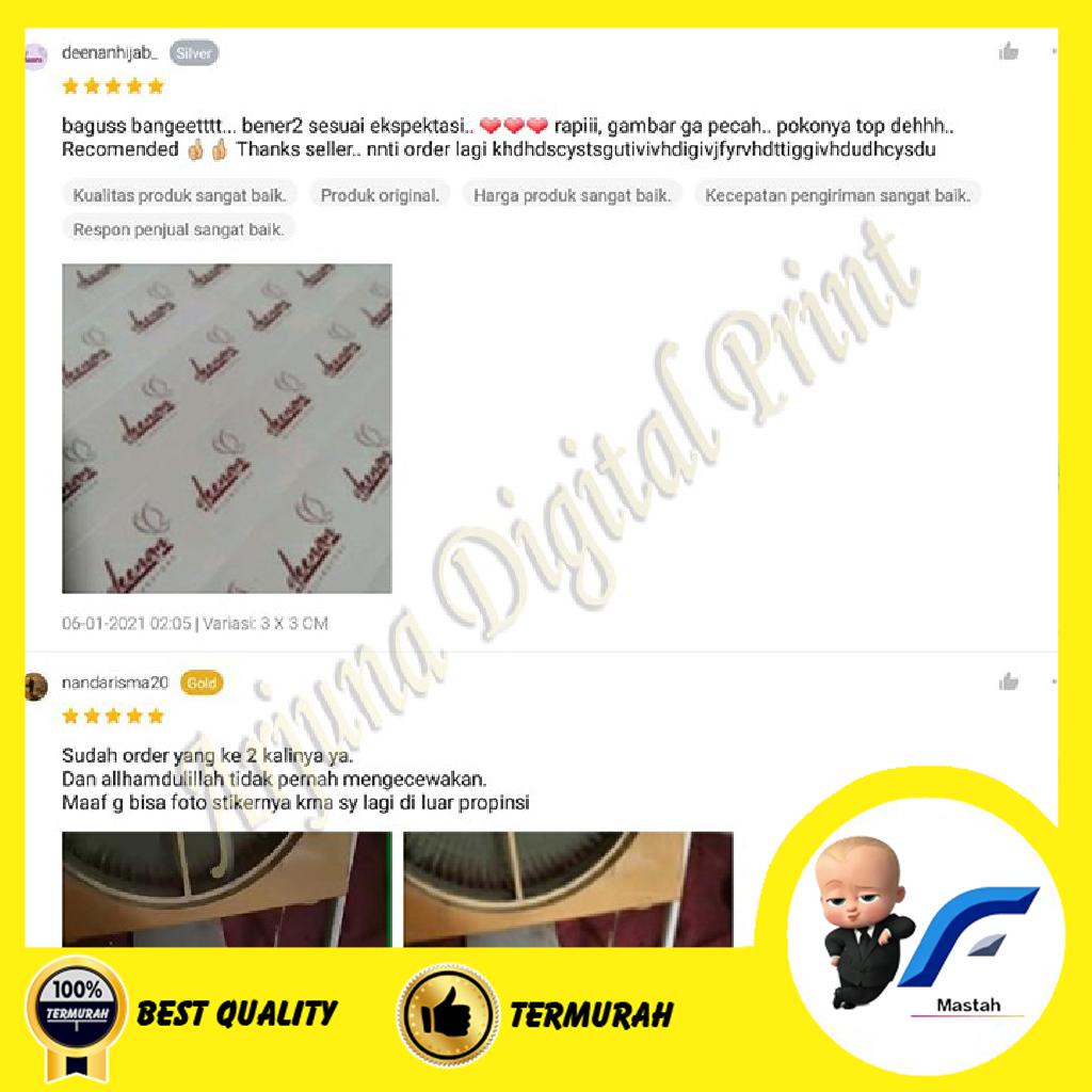 

SKV Cetak Stiker Label Olshop CUSTOM VINYL KOTAK Makanan Minuman Stiker Produk Kemasan TRANSPARAN