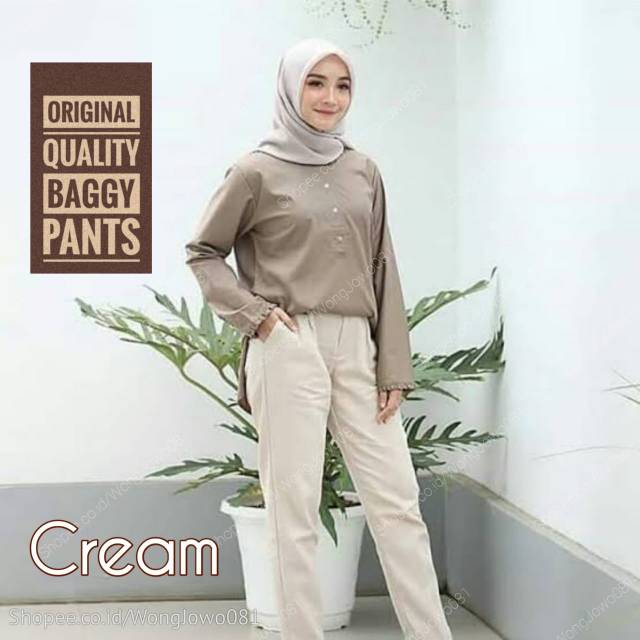 35+ Terbaik Untuk Ootd Celana Baggy Pants Warna Cream