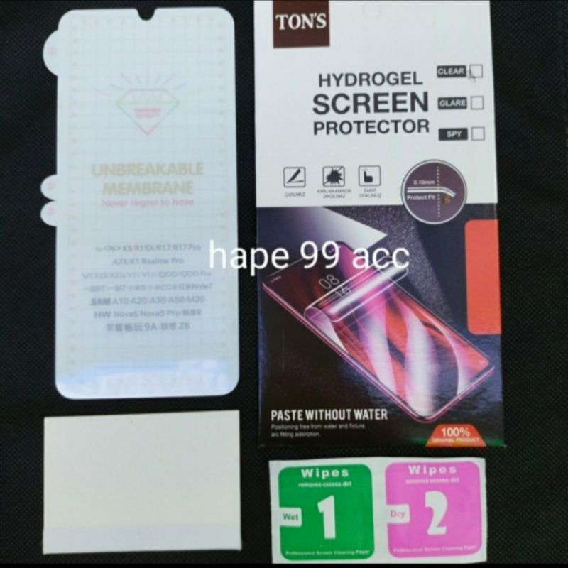 Oppo A16 anti gores hydrogel clear screen protector