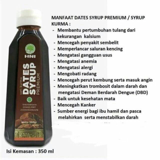 Dates Syrup Premium Hni Hpai Sirup Kurma Sirup Sari Kurma Indonesia