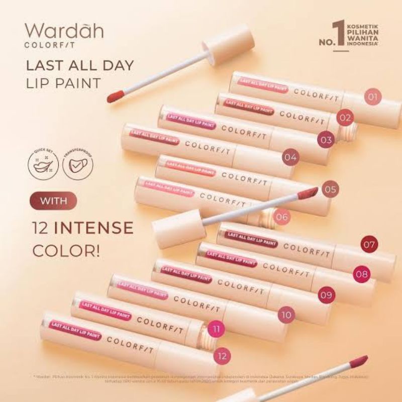 WARDAH LIPCREAM COLORFIT LAST ALL DAY LIP PAINT