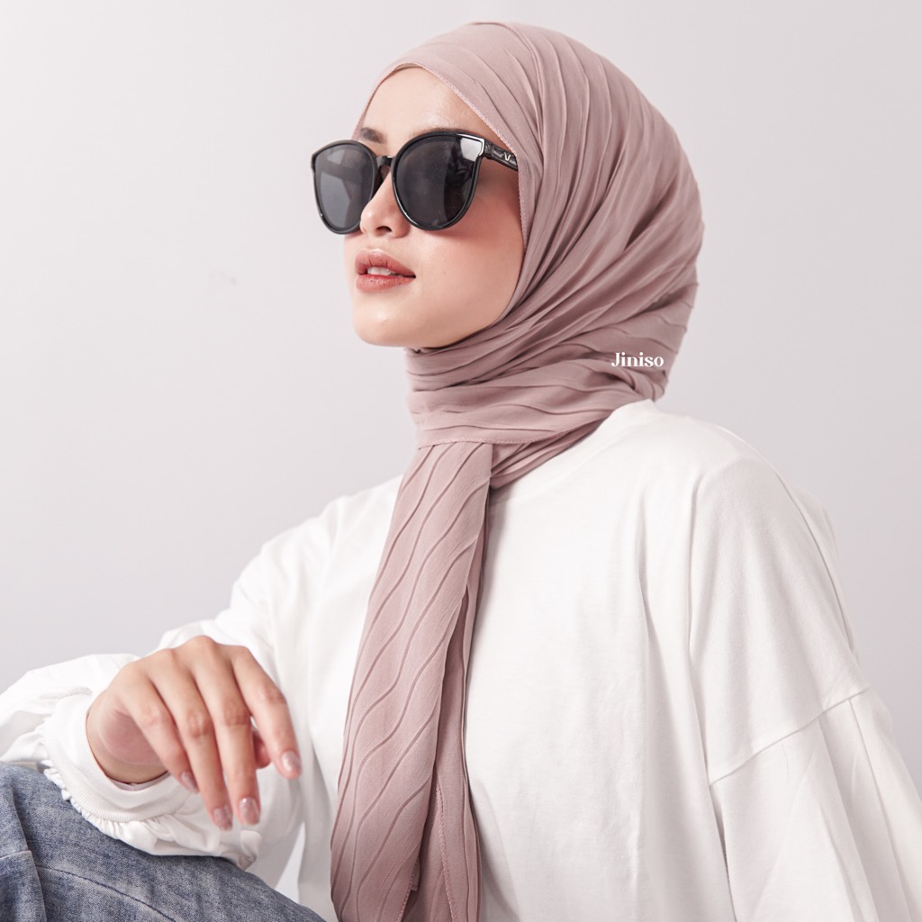 JINISO - Aura Wave Earth Tone Pashmina Full Plisket-8