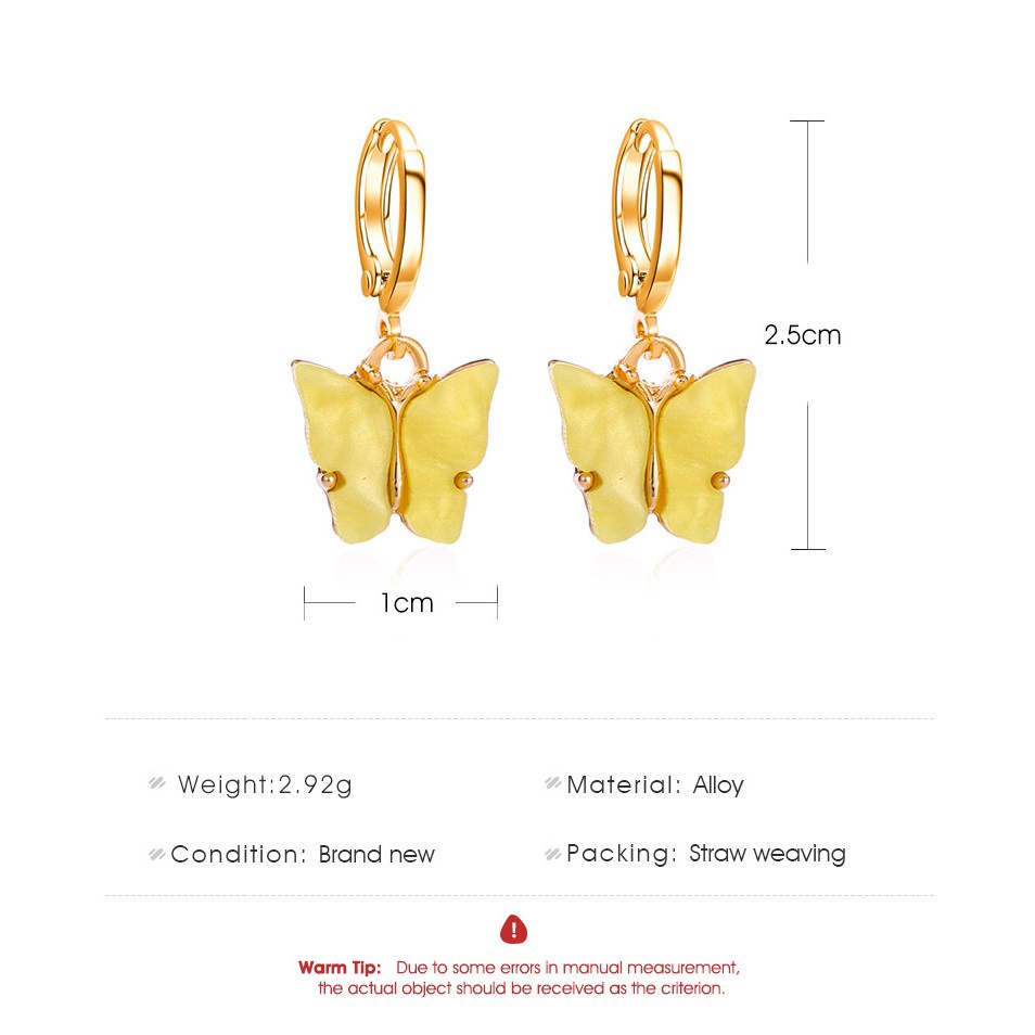 Korean Fashion Kalung Kupu-kupu Kalung Rantai Wanita Aesthetic Butterfly Necklace Anting-Won