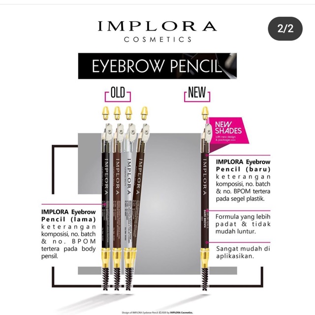 ✿ELYSABETHME✿ I♥M♥P♥L♥O♥R♥A Implora cosmetic pensil alis dark brown eyebrow pencil serut asahan