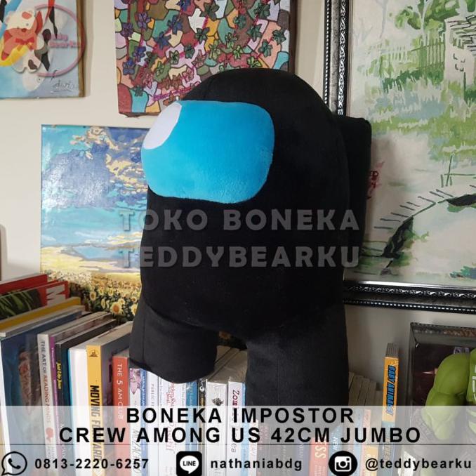 Paling Dicari] Ready Stock Boneka Impostor Crew Among Us Jumbo Original Sni Produsen - Hitam