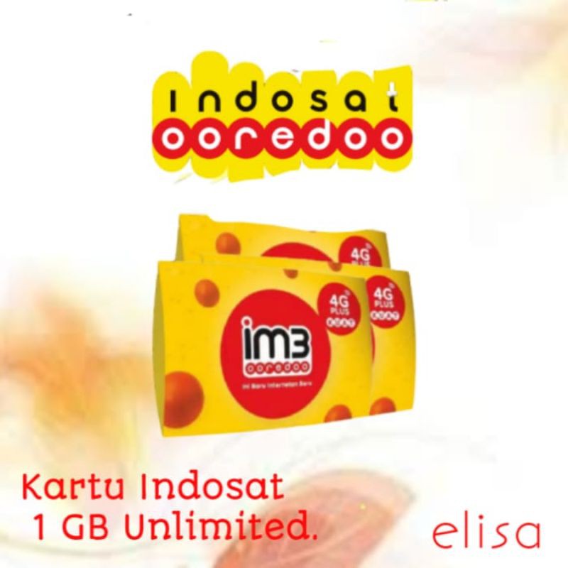 Kartu Perdana  IM3 1gb Unlimited  Freedeom U minim 3 pcs