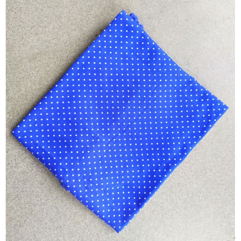 Basic blue polkadot with lace Sleeveless top