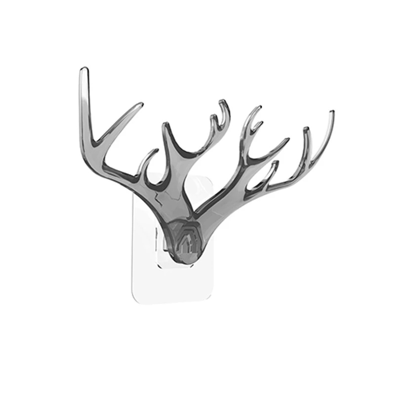Multi-Purpose Antler Wall Hanging Hook / Self Adhesive Sticky Wall Hangers Storage Hook / Kitchen Bathroon Deer Horns Wall Hangers