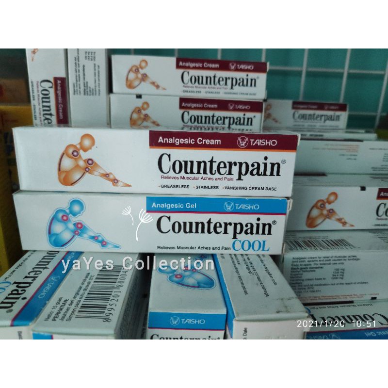 Counterpain Cream Gel cool 15 g 5 g nyeri otot sendi keseleo memar conterpain pain box tube sendi