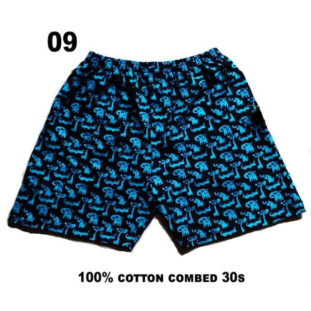 Celana Boxer motif lucu keren motif animal kain hitam