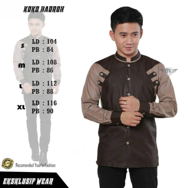 Baju Koko Hadroh Koko motif elang by F&R