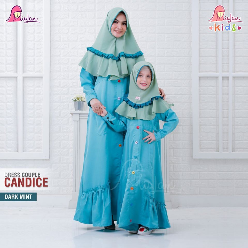 Pusat Busana Muslim Candice Dress Miulan baju gamis kekinian Bahan Katun adem dan lembut Orignal Bis