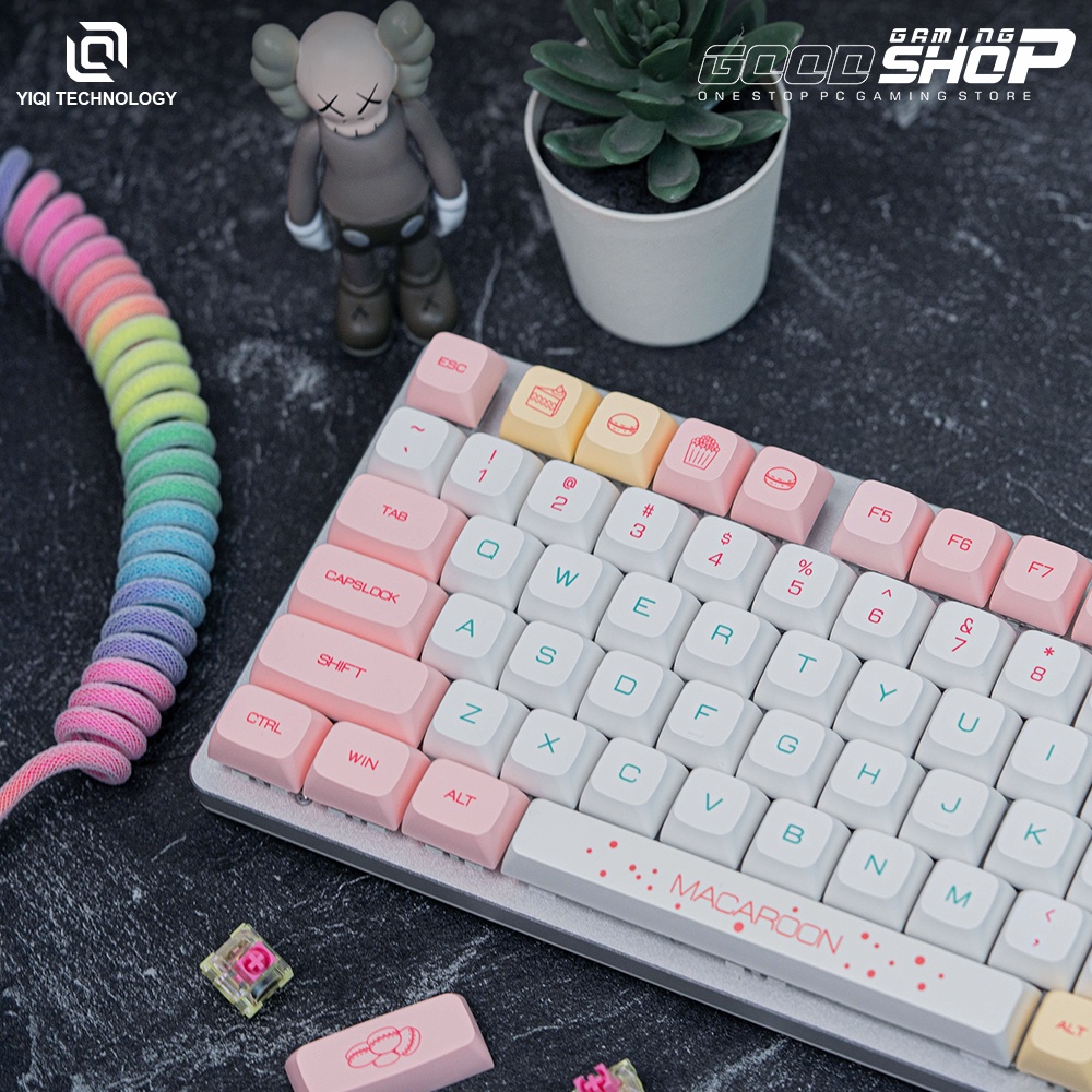 Yiqi Keycaps Macaron PBT Dye-Sub XDA Profile