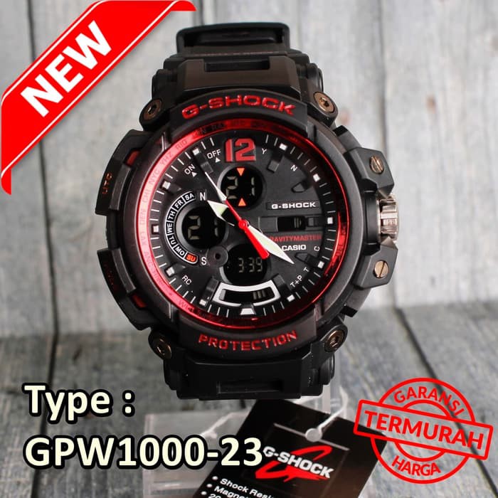 Jam tangan pria digital G SHOCK GPW-1000 Hitam rubber army digital