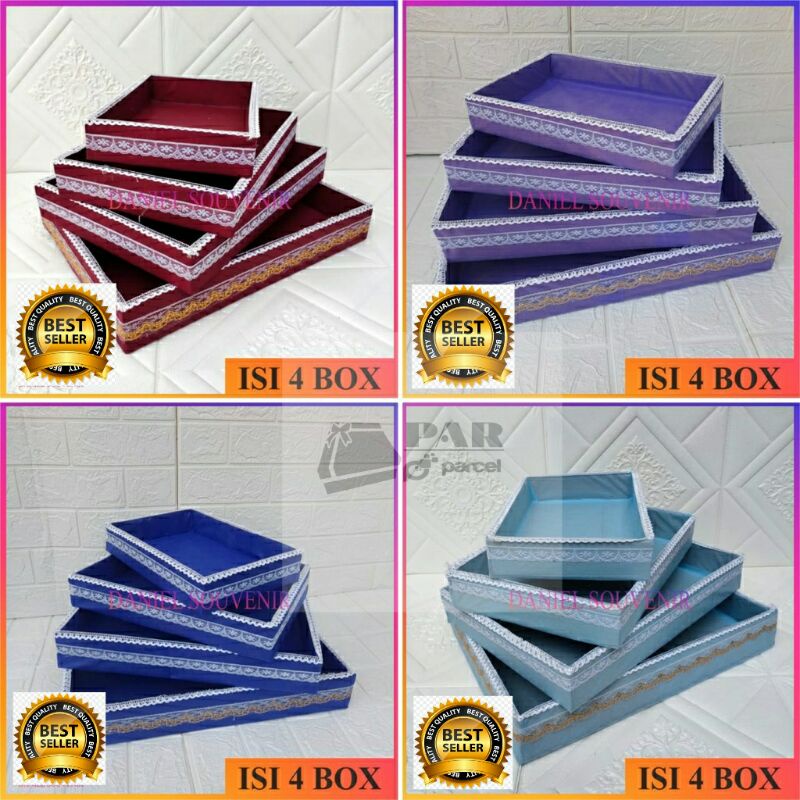 

Box seserahan 1 set isi 4 // Box hantaran // Tanpa tutup