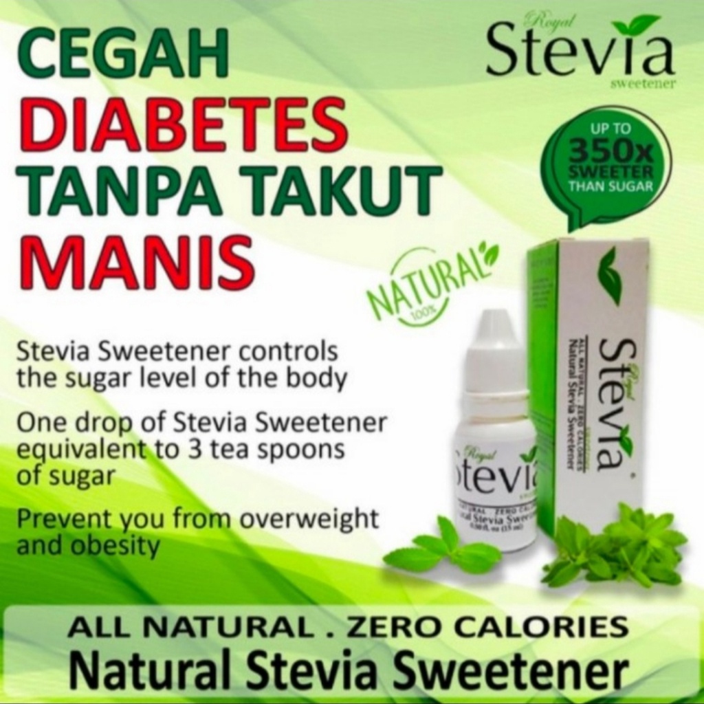 Gula Diabetes Stevia Royal Sweetener Gula Diet 0 Kalori Pemanis Alami