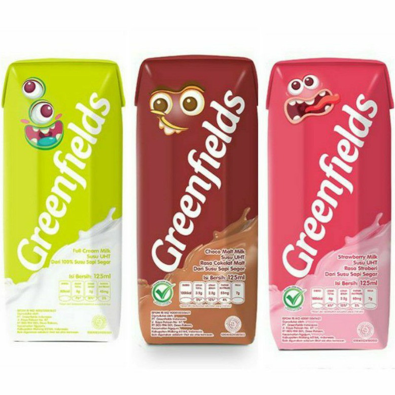 Jual GREENFIELDS UHT MILK 125ml (40X125ml) Shopee Indonesia