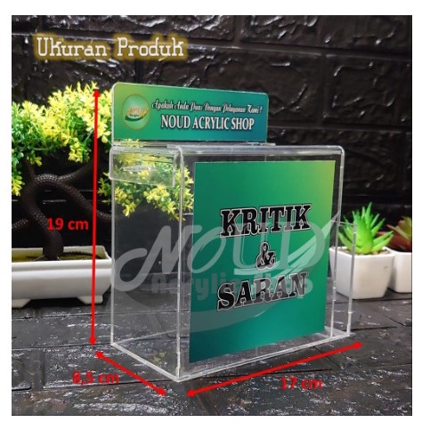 

Ready stok Kotak Saran Akrilik Acrylic Terbaik