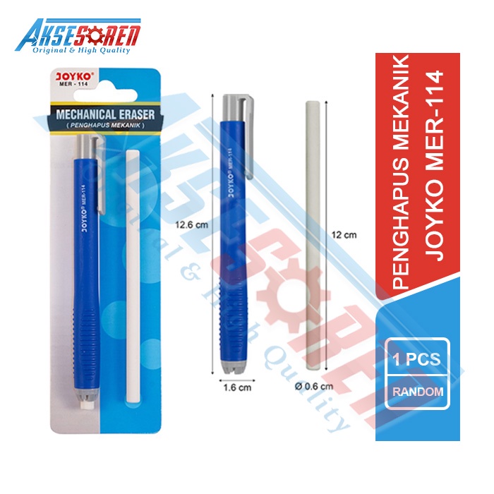 

Penghapus Pensil Mekanik Joyko [MER-114] / Mechanical Eraser Pencil Stip