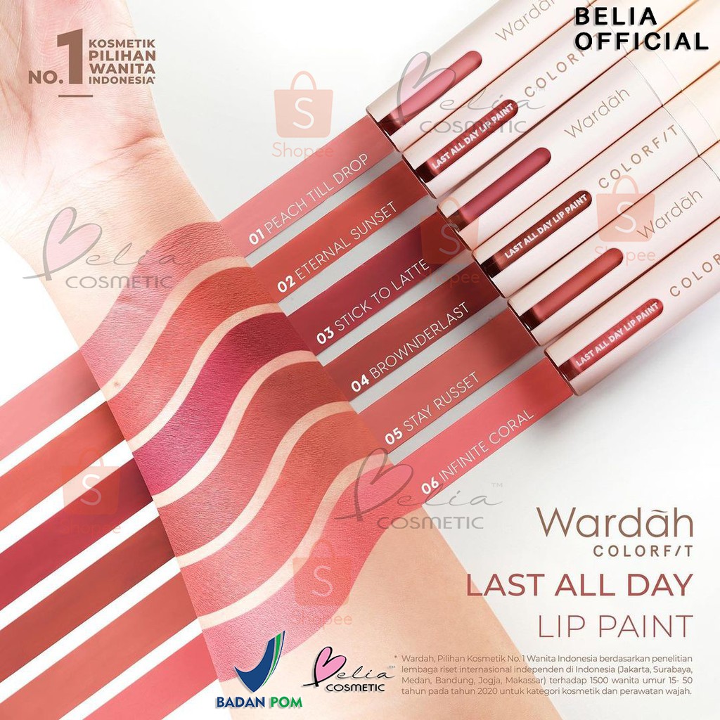 ❤ BELIA ❤ WARDAH Colorfit Last All Day Lip Paint 4.2g